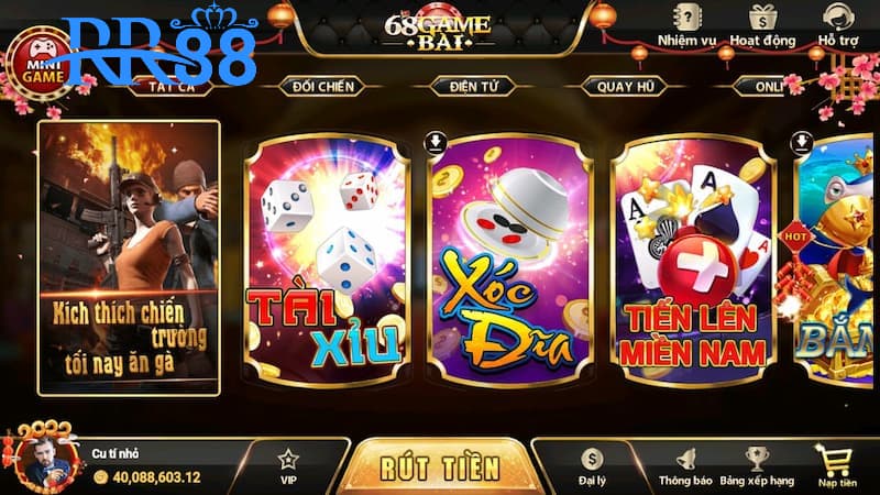 Các trò chơi nổi bật tại Game bài 68